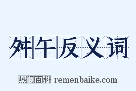 舛午反义词是什么意思的图片